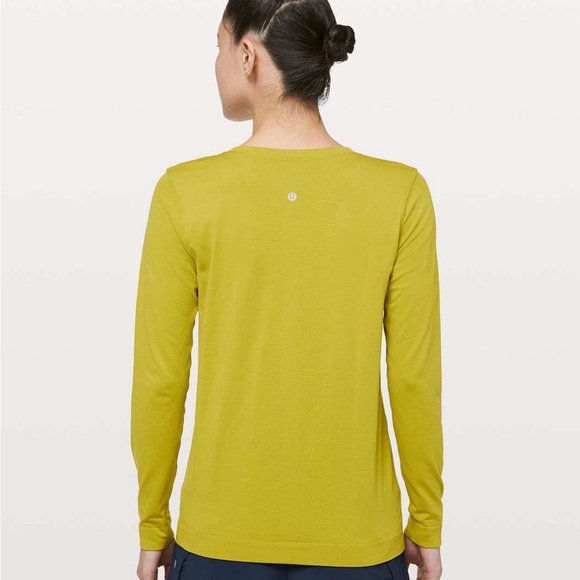 Lululemon swiftly tech long sleeve golden lime size S/M EUC - Picture 1 of 4